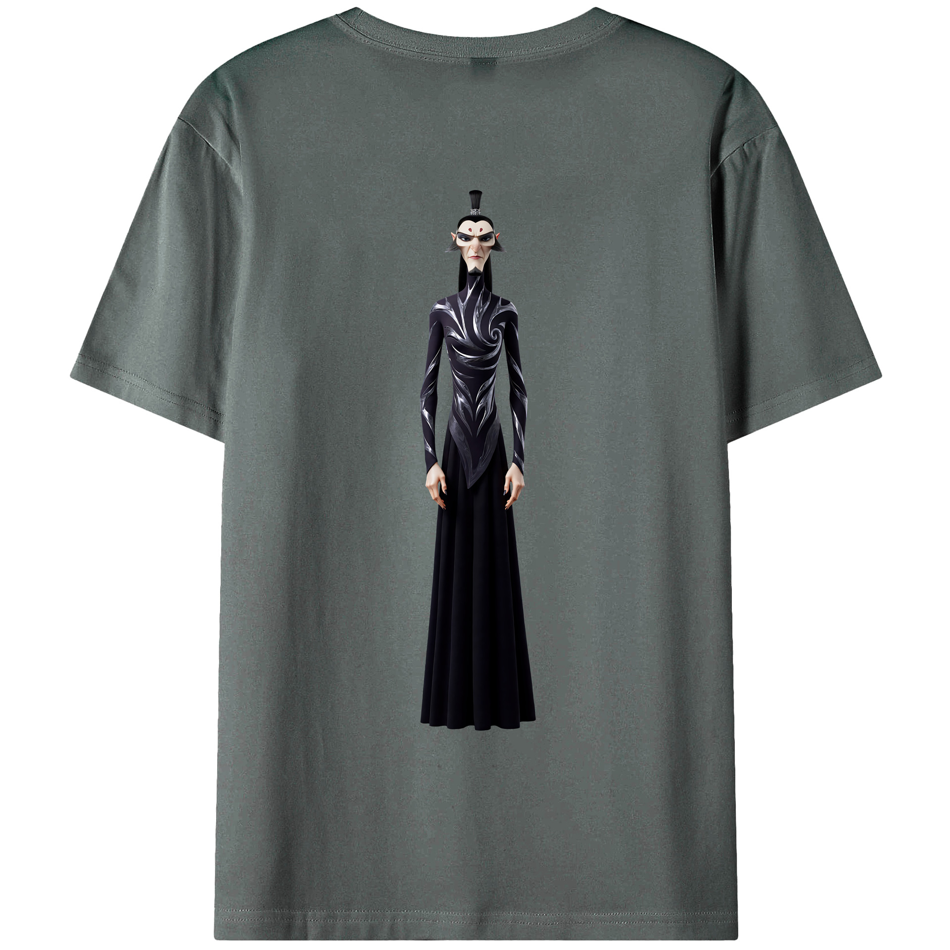 （画像用） Ne Zha 2 ナタ 魔童の大暴れ 綿100％ メンズ半袖Tシャツ（バックプリント） 通気性